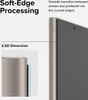 A close-up of a smartphone screen protector with text describing its features. Produktbild-Vorschau