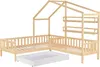 okwish Kinderzimmerbett (90x200 cm + 140x70 cm, Naturfarbe) Produktbild-Vorschau 8
