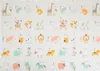 A pattern of cartoon animals and letters on a white background. Náhľad obrázku produktu