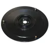 A black metal disc with a hexagonal opening in the center and three brass-colored bolts around the edge, set against a white background. Anteprima dell’immagine prodotto