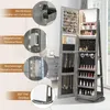 COSTWAY Armoire à bijoux, armoire à glace pivotante à 360° Voir les images du produit 7