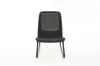 A black woven chair with a gray seat and backrest is shown against a white background. Náhľad obrázku produktu