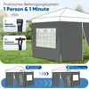 Sekey 2 Seitenteile für 3x3 /3x6m/3x9m pavillon mit Produktbild-Vorschau 4