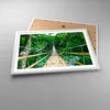 Gerahmtes Poster - Weißer Rahmen - Gehweg Baum Holz Steg - Produktbild-Vorschau 3