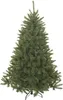 A full shot of a green artificial Christmas tree on a white background. Produktbild-Vorschau