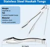 Packungen Shisha-Zange Sets Edelstahl Shisha Kohlezange Produktbild-Vorschau 2