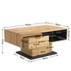Couchtisch (Holzmaserung 100 x 47x 60 cm, Tisch Produktbild-Vorschau 3