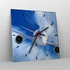 Wanduhr - Quadrat - Glasuhr - Luftfahrt Flugzeug Flug - Produktbild-Vorschau 4
