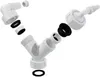 An exploded view of a plumbing fitting, showing all its component parts. Produktbild-Vorschau