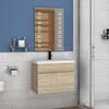 Waschtisch mit Unterschrank 60cm BERGEN Badmöbel Set Eiche Produktbild-Vorschau 3