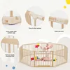 Laufgitter Baby faltbar aus Holz 172 x 172 cm – Baby Produktbild-Vorschau 8