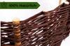 A close-up of a woven willow garden border fence, with a green banner in the top left corner. Produktbild-Vorschau