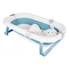 Faltbare Babybadewanne mit digitalem Thermometer und Kissen Produktbild-Vorschau 1