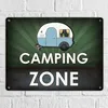 Camping Zone Metallschild XXL mit Wohnwagen Motiv Schild Produktbild-Vorschau 2