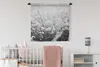 MuchoWow® Wandteppich Wandbehang Winter - Schwarz - Weiß - Produktbild-Vorschau 1
