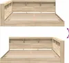 Łóżko z Biblioteczką z półką dąb sonoma 180 x 200 cm Podgląd zdjęcia produktu 11