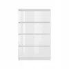 A white, four-drawer chest of drawers against a white background. Produktbild-Vorschau