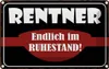 vianmo Blechschild 12x18 cm Rentner Endlich im Ruhestand Produktbild-Vorschau 1