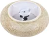 A close-up view of a woven bamboo ceiling light fixture, showing the internal wiring and socket. Náhled obrázku produktu