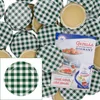 50er Set Ersatz Deckel To82 grün kariert passend für 230ml Produktbild-Vorschau 1
