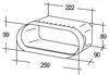Tubo piatto 222x89 mm, raccordo di transizione, adattatore Anteprima dell’immagine prodotto 2