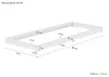 Schmales Gästebett extra niedrig Kiefer lackiert 80x190 Produktbild-Vorschau 4
