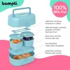 bumpli Brotdose Kinder mit Fächern inkl. Namensticker Produktbild-Vorschau 2