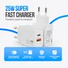 Chargeur USB 25W avec USB-A & USB-C – GaN – Blanc – PD 3.0 Voir les images du produit 2