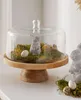 Plateau de service en bois de manguier avec cloche en Voir les images du produit 1