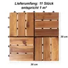 11 Stück 30x30 cm Akazienfliesen = 1 m² Holzfliesen Akazien Produktbild-Vorschau 2