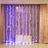 A room decorated with string lights and curtains. Produktbild-Vorschau
