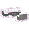 Design 10-tlg. Garten-Sofagarnitur mit Kissen Beige Poly Produktbild-Vorschau 11