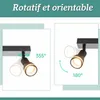ZMH LED Plafonnier à 2 flammes Noir Plafonnier Spots GU10 Voir les images du produit 2