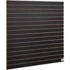A black slatwall panel with brown trim, shown against a white background. Náhled obrázku produktu