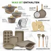 NutriChef Küchen-Komplettset Marmor-Grau – 22-teilig mit Produktbild-Vorschau 5