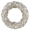 Dekokranz Holz Deko Rattan Natur Weiß Ø40cm H9,5cm - Shabby Produktbild-Vorschau 1