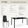 Product dimensions and specifications for a dining set. Náhled obrázku produktu