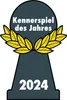 A graphic representing the 'Kennerspiel des Jahres' award for 2024, featuring a keyhole shape with laurel leaves and the year. Anteprima dell’immagine prodotto