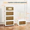 Skládací úložné boxy, 4dílná stohovatelná skříň z plastu, s Náhled obrázku produktu 8