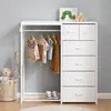 Kinderkleiderschrank Kindergarderobe mit 6 Schubladen Produktbild-Vorschau 7