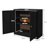 ML-Design Aktenschrank abschließbar, 90x40x90 cm Schwarz, Produktbild-Vorschau 6