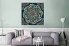 MuchoWow® Poster Mandala - Gelb - Weiß - Muster 75x75 cm - Produktbild-Vorschau 5
