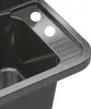 A close-up view of a black kitchen sink with two white circles indicating specific points of interest. Podgląd zdjęcia produktu
