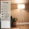 Lampadaire Lunaris, abat-jour en tissu, trépied - marron Voir les images du produit 2