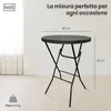 IvoQ Tavolo alto nero – Inclusa copertura elasticizzata Anteprima dell’immagine prodotto 2