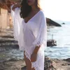 Pareo - Strandtunika bis zum Knie - Sommerkleid mit Fransen Produktbild-Vorschau 8