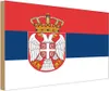 vianmo Holzschild 12x18 cm Serbiens Serbia Flagge Fahne Produktbild-Vorschau 1