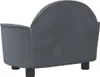 vidaXL Pelíšek pro psy Dark Grey 66x40x45 cm Velvet Náhled obrázku produktu 5