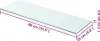 A transparent glass shelf with dimensions indicated. Anteprima dell’immagine prodotto