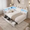 INONEFT Gestoffeerd slaapbank, 140x200 cm, tweepersoonsbed Productafbeelding-voorbeeld 1